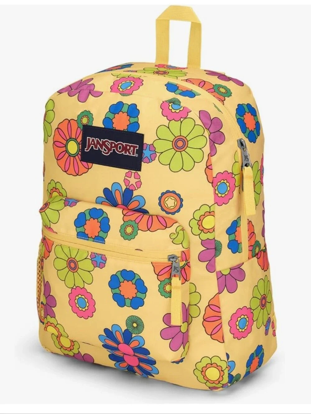 NWT JanSport Cross Town Backpack Power to the Flower Floral Retro